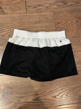 Champion Two-Tone Black and White Athletic Shorts Junior L